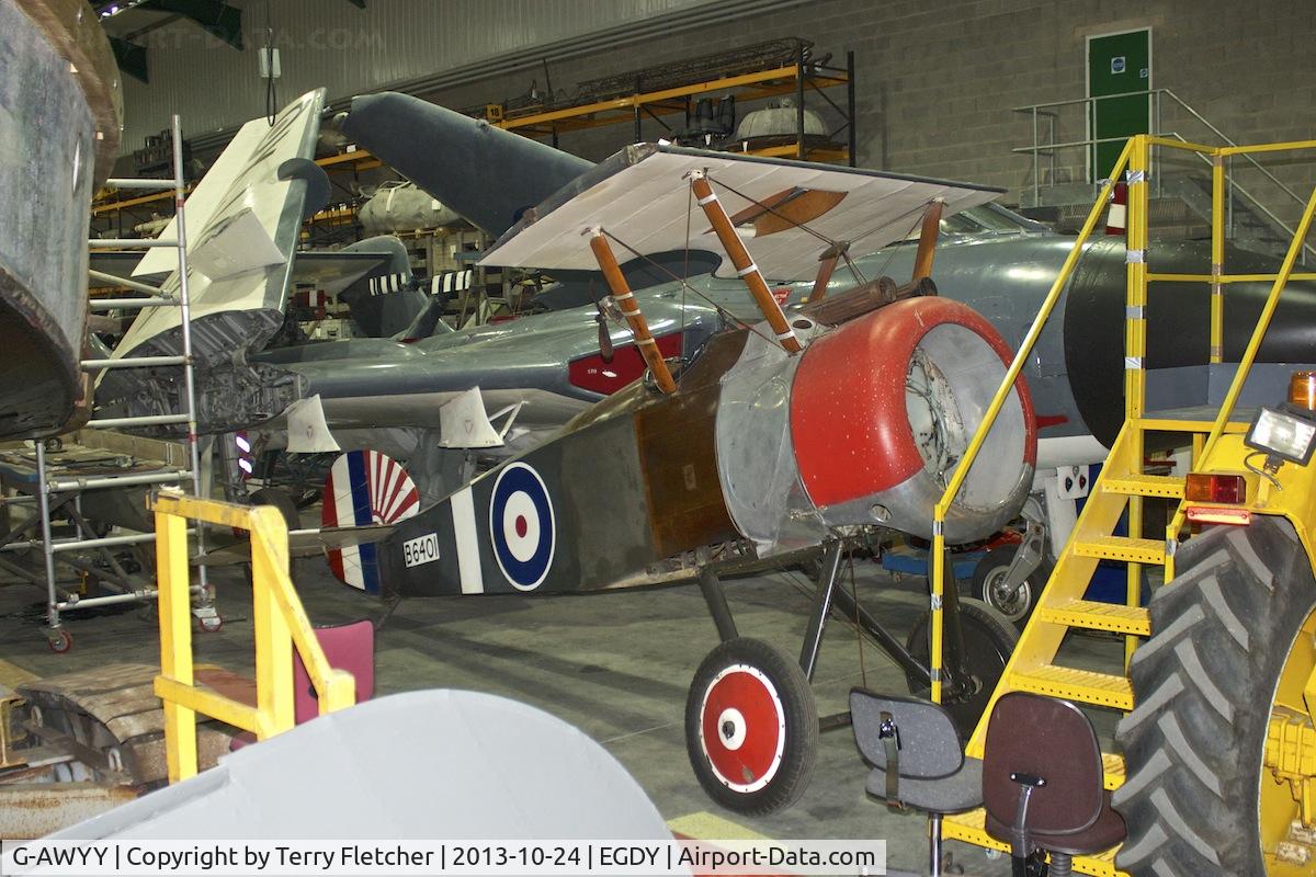 G-AWYY, 1969 Slingsby Sopwith F-1 Camel Replica C/N 1701, Open Day at Cobham Hall , Fleet Air Arm Museum at Yeovilton