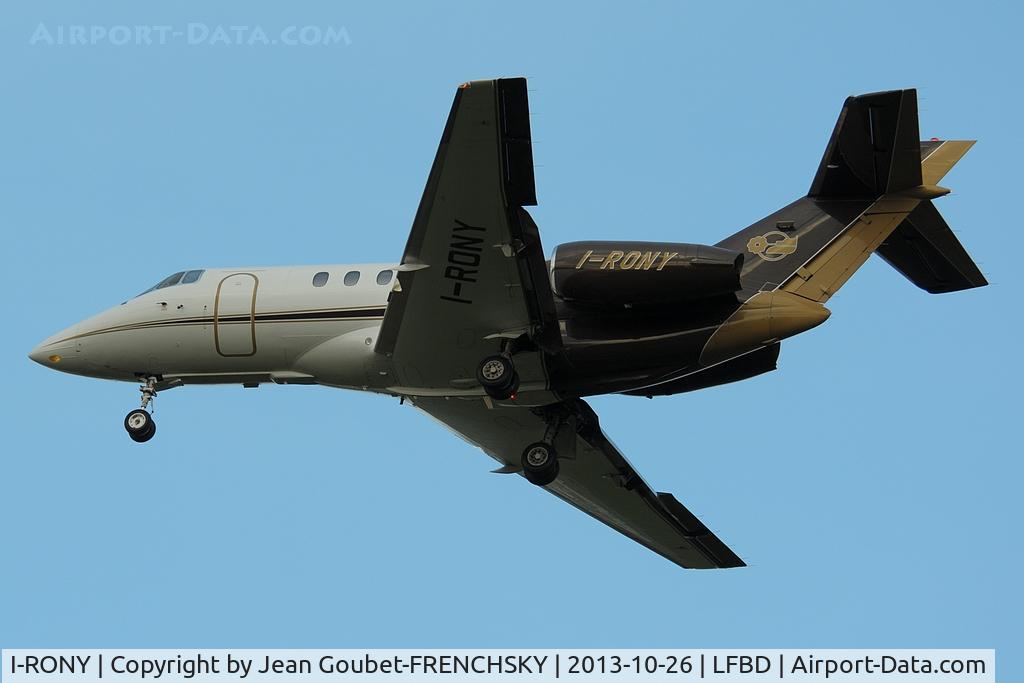 I-RONY, 2000 Raytheon Hawker 800XP C/N 258506, Alba Servizi Aerotrasporti 262 from CIA