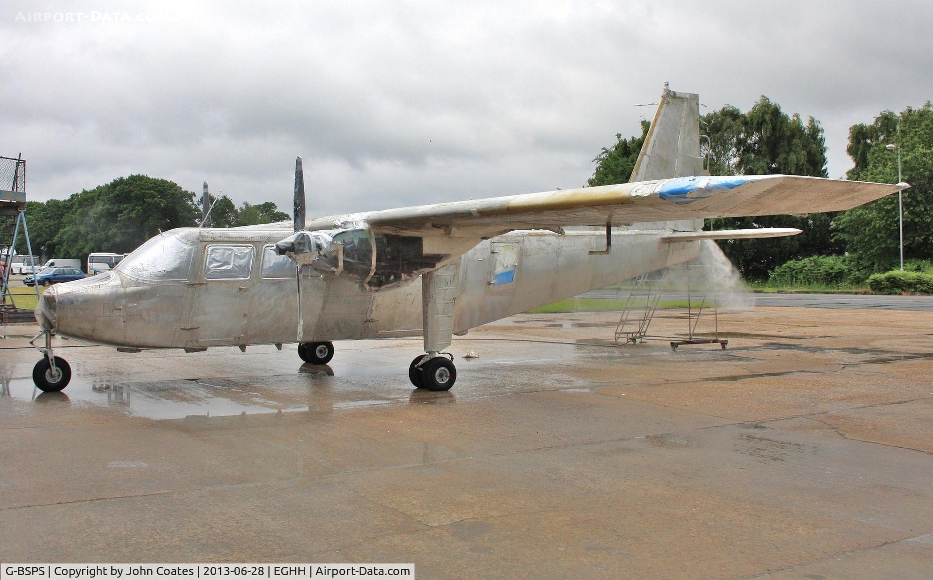 G-BSPS, 1990 Pilatus Britten-Norman BN-2B-20 Islander C/N 2239, Strip wash before respray.
