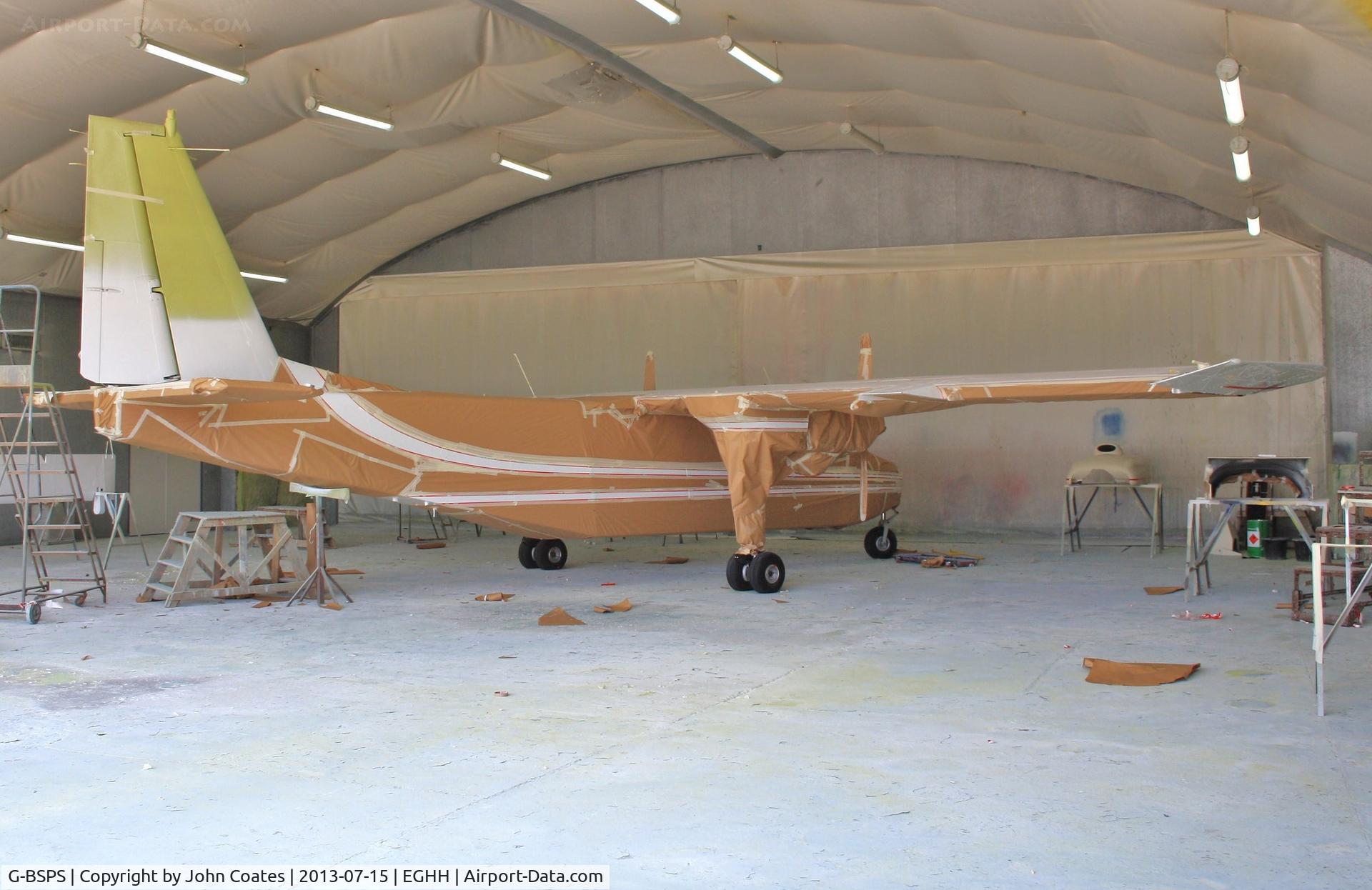 G-BSPS, 1990 Pilatus Britten-Norman BN-2B-20 Islander C/N 2239, Being resprayed to Cape Air livery