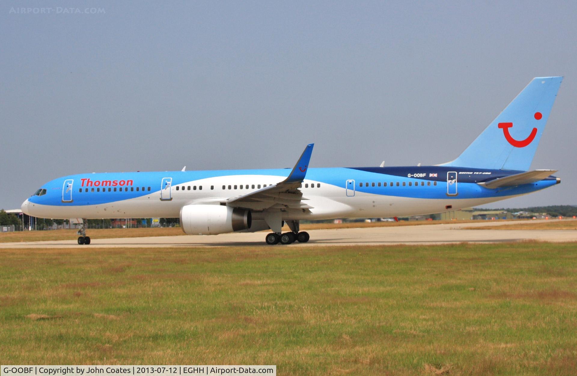 G-OOBF, 2004 Boeing 757-28A C/N 33101, About to depart on 08