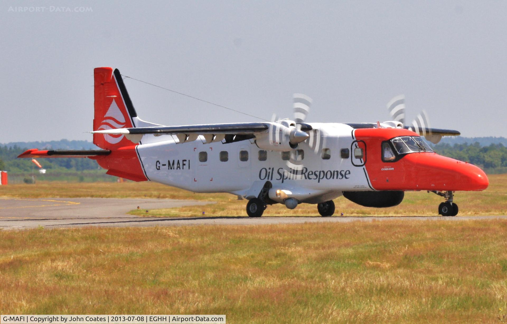 G-MAFI, 1986 Dornier 228-202K C/N 8115, Taxiing out for another exercise from Cobham.