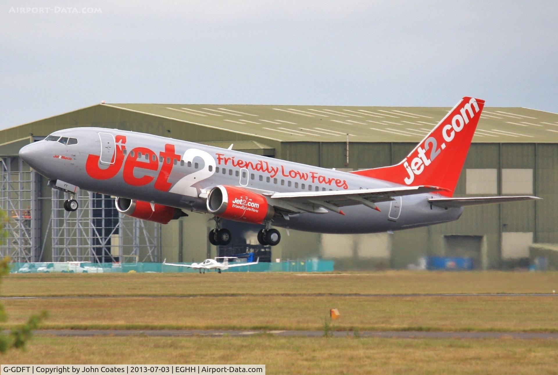 G-GDFT, 1998 Boeing 737-36Q C/N 29141, ex G-TOYM departing back to Leeds after respray