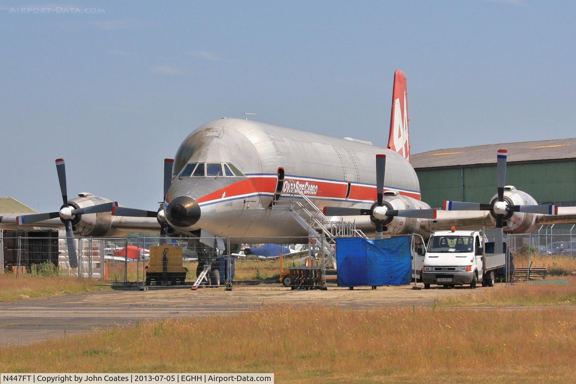 N447FT, 1969 Canadair CL-44-0 Skymonster C/N 16, All 4 engines and props installed.