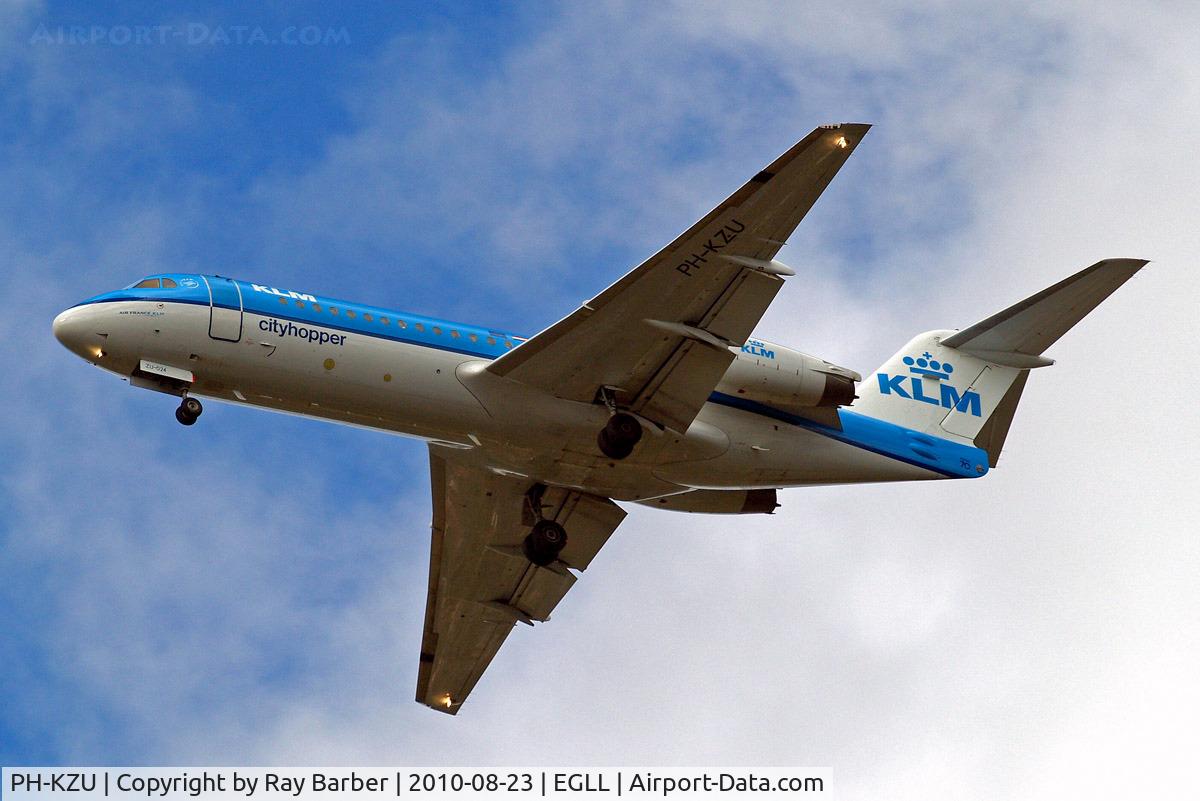 PH-KZU, 1995 Fokker 70 (F-28-0070) C/N 11543, Fokker F-70 [11543] ( KLM cityhopper) Home~G 23/08/2010