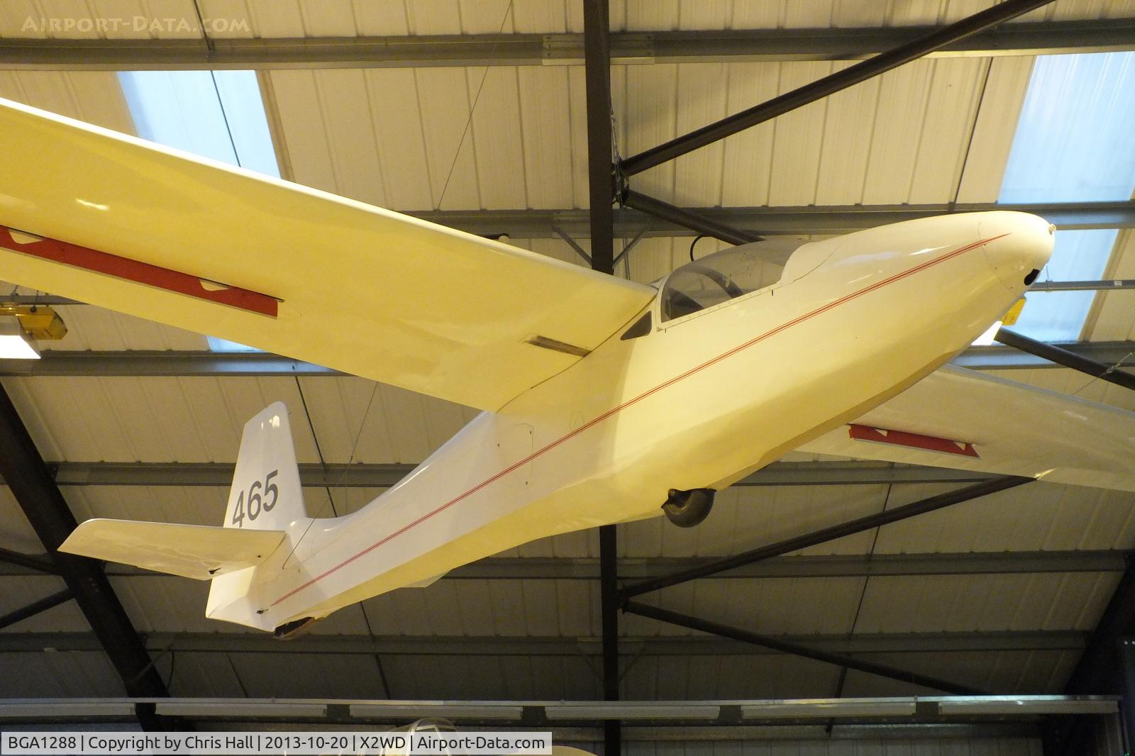 BGA1288, 1965 Elliots Of Newbury 460-1 Olympia C/N Not found BGA1288, one of only two produced, Built in 1965 for the World Gliding Championships, preserved at the Museum of Berkshire Aviation, Woodley