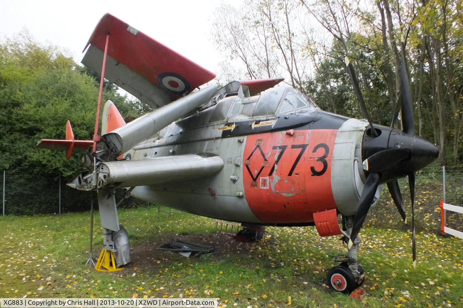 XG883, 1957 Fairey Gannet T.5 C/N F9412, preserved at the Museum of Berkshire Aviation, Woodley
