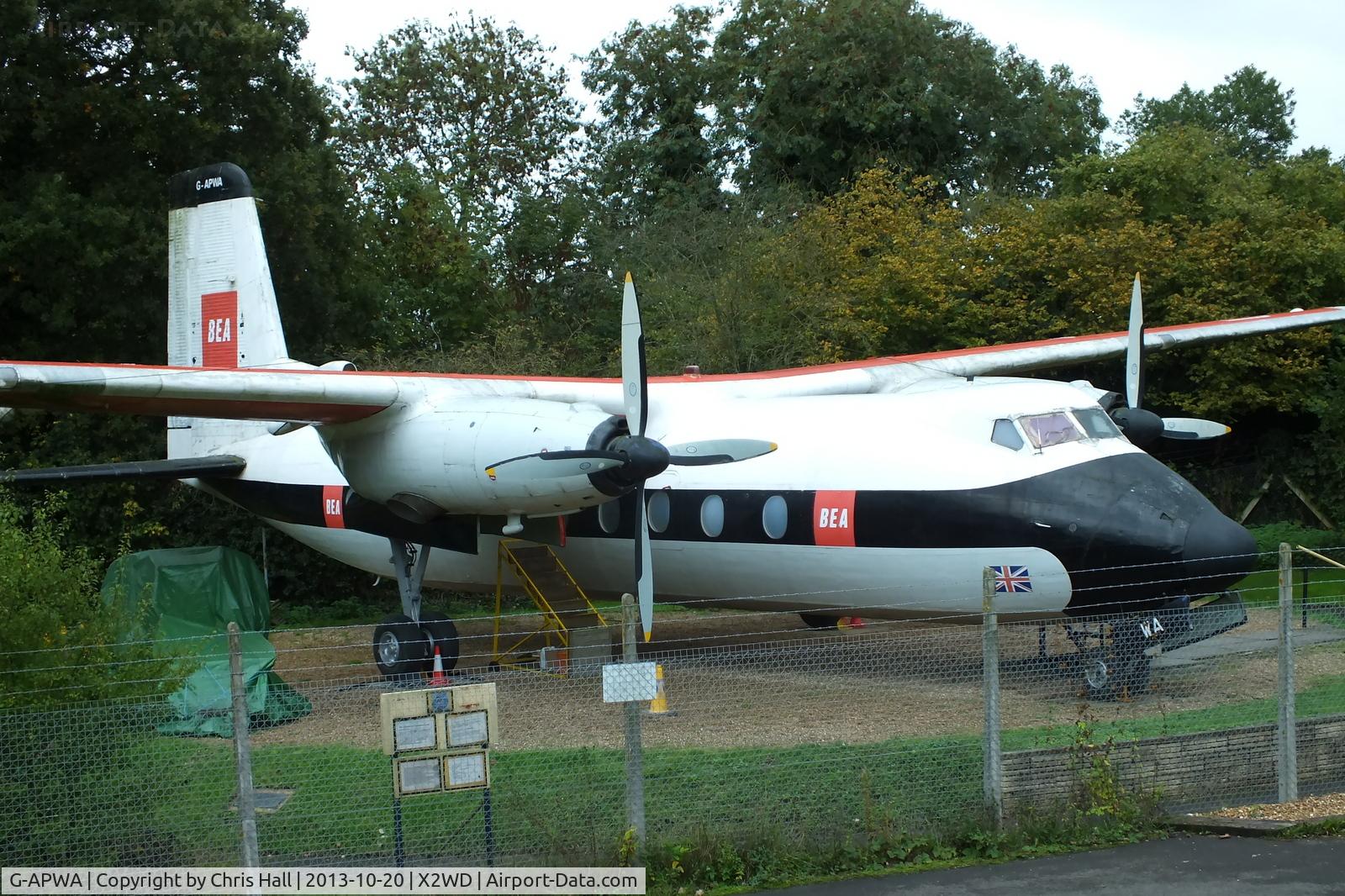 G-APWA, 1959 Handley Page HPR-7 Herald 201 C/N 149, G-APWA was the first production version of the Herald and first flew on October 30, 1959. By the end of production in 1965 a total of 48 Heralds were built. Now preserved at the Museum of Berkshire Aviation, Woodley