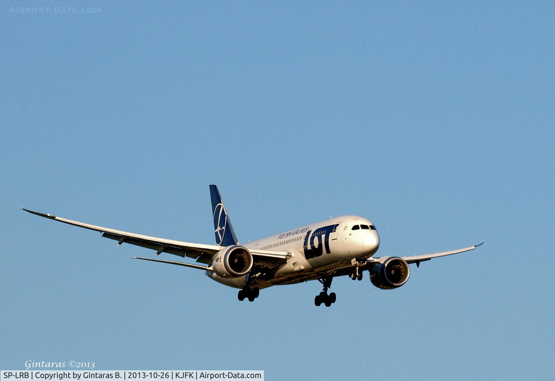 SP-LRB, 2012 Boeing 787-8 Dreamliner C/N 37894, Going to a landing on 22L @ JFK