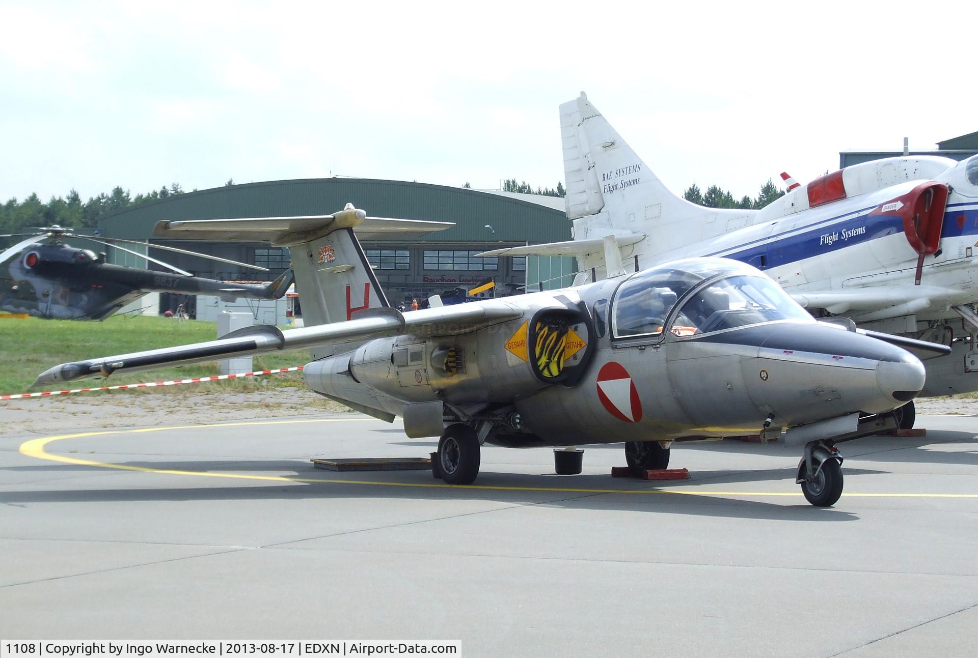 1108, Saab 105OE C/N 105408, SAAB 105OE of the Austrian Air Force (Luftstreitkräfte) at the Spottersday of the Nordholz Airday 2013 celebrationg 100 Years of German Naval Aviation at Nordholz Naval Aviation Base