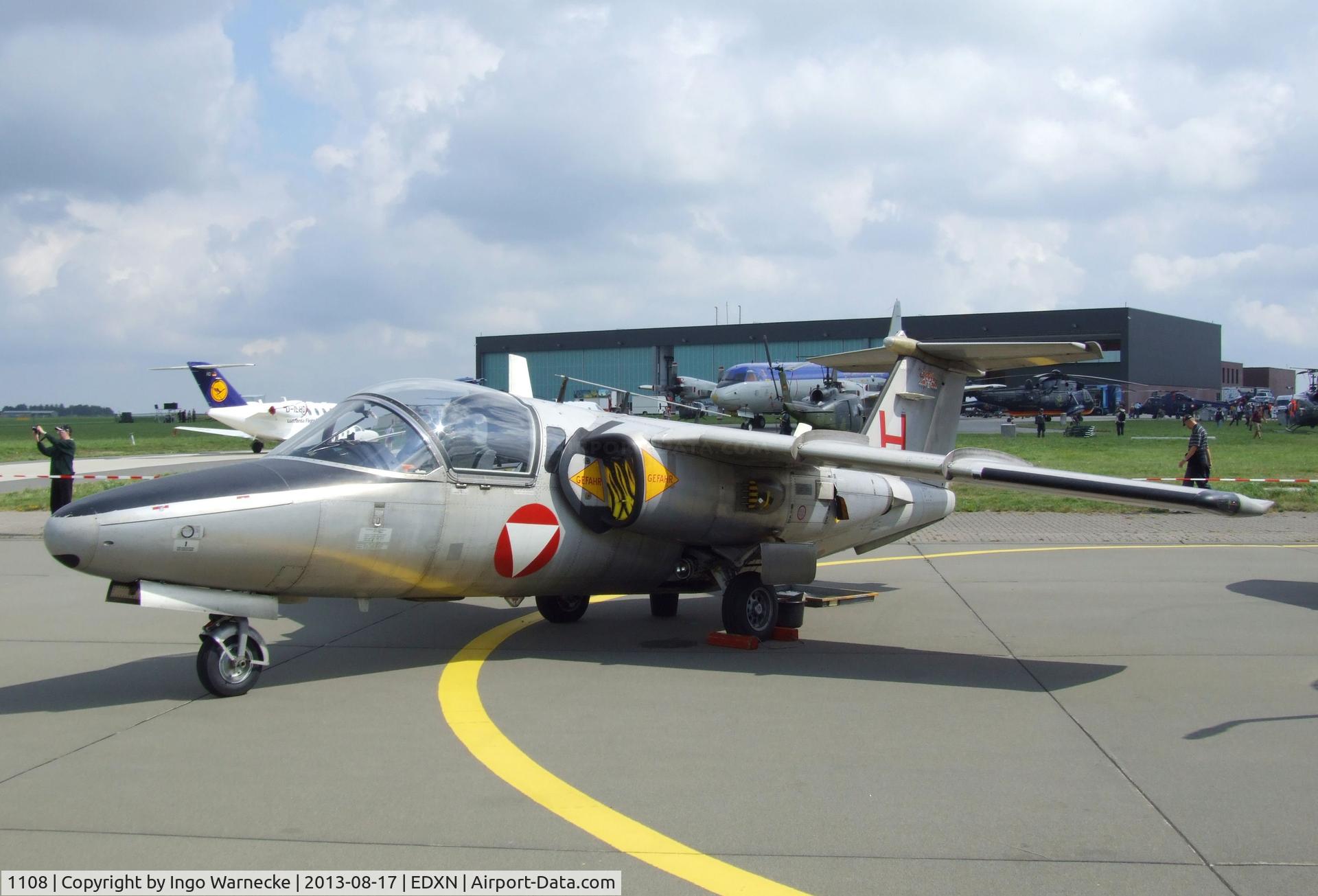 1108, Saab 105OE C/N 105408, SAAB 105OE of the Austrian Air Force (Luftstreitkräfte) at the Spottersday of the Nordholz Airday 2013 celebrationg 100 Years of German Naval Aviation at Nordholz Naval Aviation Base