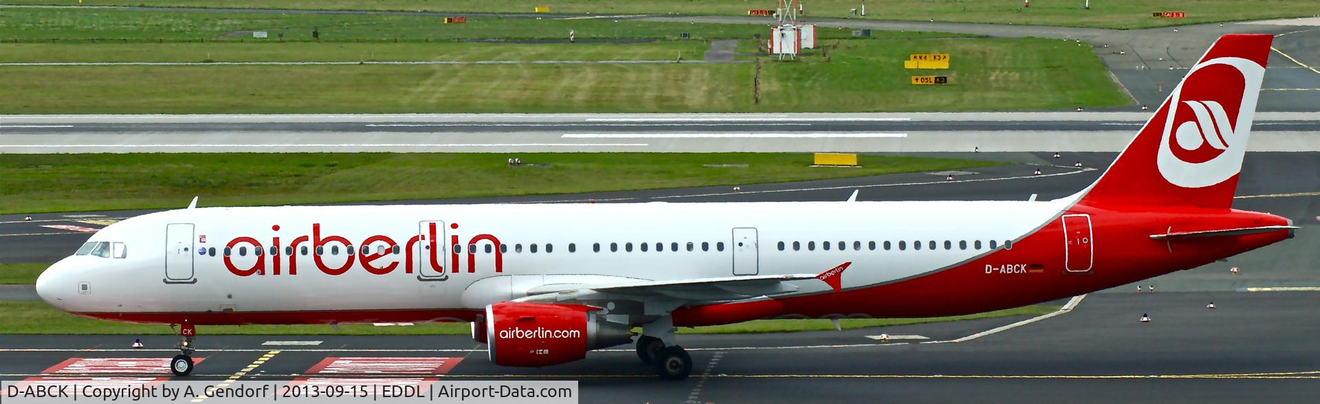 D-ABCK, 2011 Airbus A321-211 C/N 5133, Air Berlin, seen here shortly after landing at Düsseldorf Int´l(EDDL)