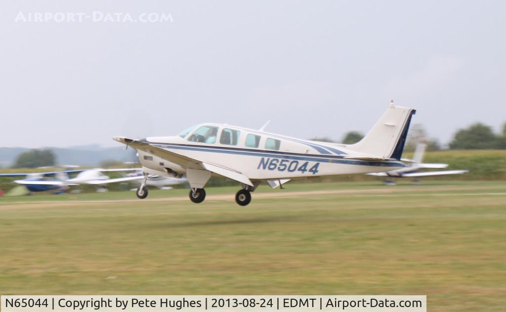 N65044, 1982 Beech B36TC Bonanza C/N EA-333, N65044 Be36 cn EA-333 arriving at Tannkosh 2013, Tannheim
