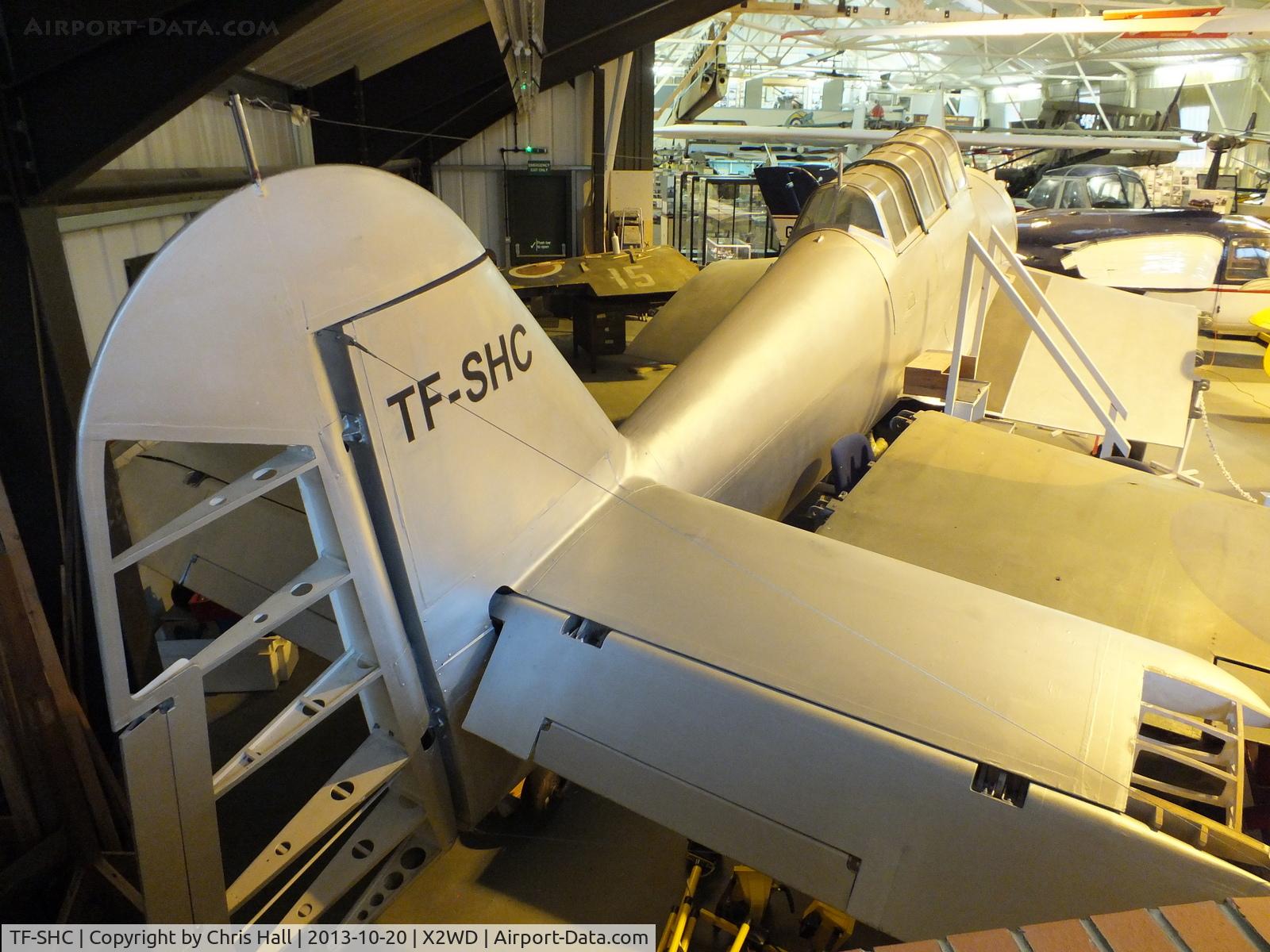 TF-SHC, 1943 Miles M.25 Martinet TT.1 C/N MS902, In 1993, staff from The Museum of Berkshire Aviation visited Iceland to negotiate the return of this historic aircraft to Woodley. Excellent co-operation from the Icelanders meant that it was finally moved by sea and lorry freight to Woodley in March 1996