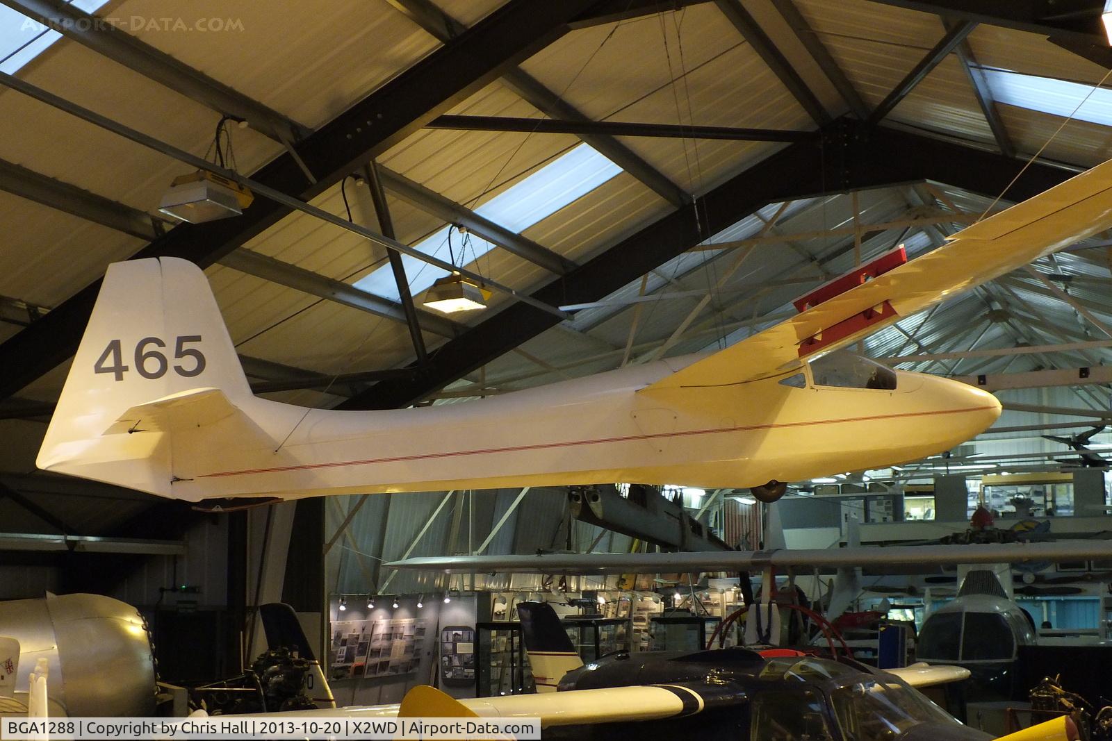 BGA1288, 1965 Elliots Of Newbury 460-1 Olympia C/N Not found BGA1288, one of only two produced, Built in 1965 for the World Gliding Championships, preserved at the Museum of Berkshire Aviation, Woodley
