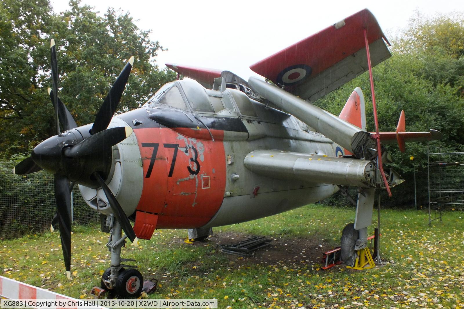 XG883, 1957 Fairey Gannet T.5 C/N F9412, preserved at the Museum of Berkshire Aviation, Woodley