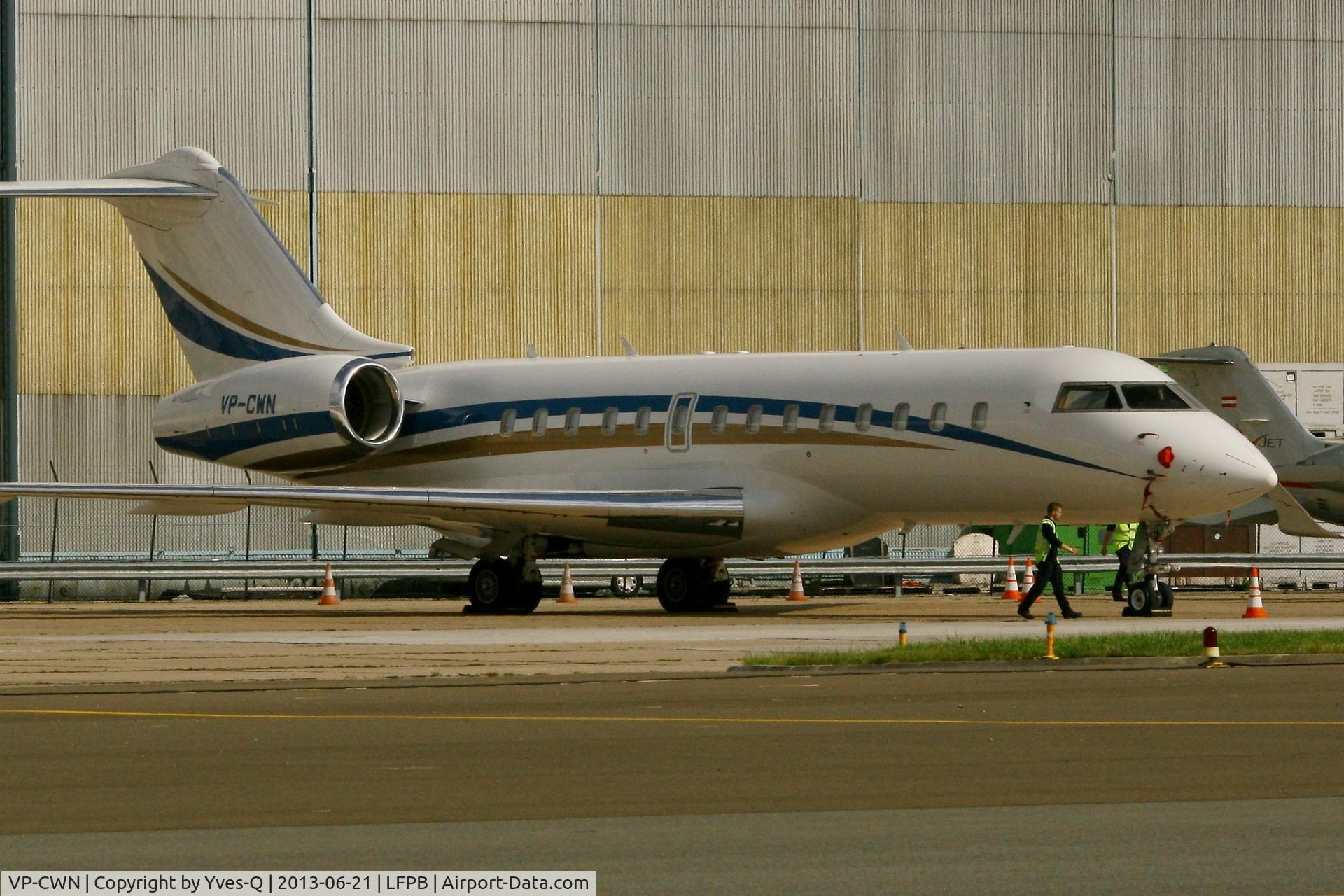 VP-CWN, 2008 Bombardier BD-700-1A10 Global 5000 C/N 9321, Bombardier BD-700, Paris-Le Bourget Airport (LFPB-LBG)