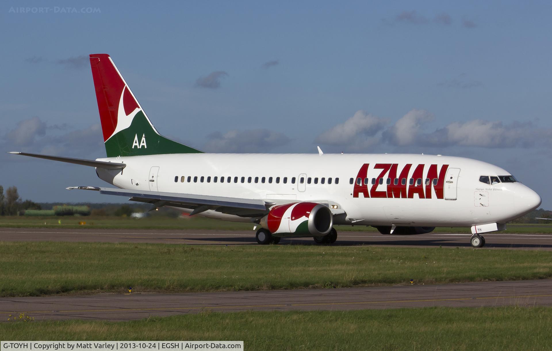 G-TOYH, 1998 Boeing 737-36N C/N 28570, Departing for a Air test...
