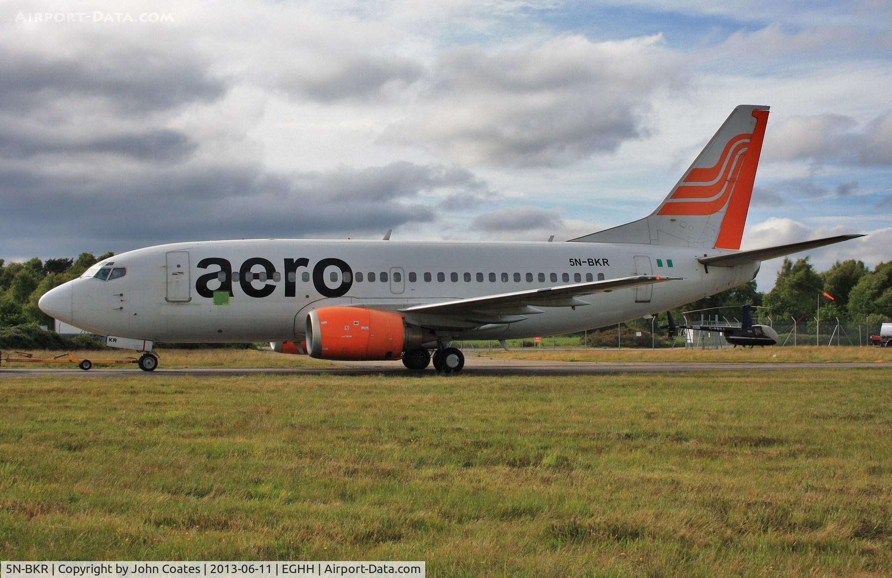 5N-BKR, 1993 Boeing 737-522 C/N 26699, Arriving for repaint to latest colour scheme