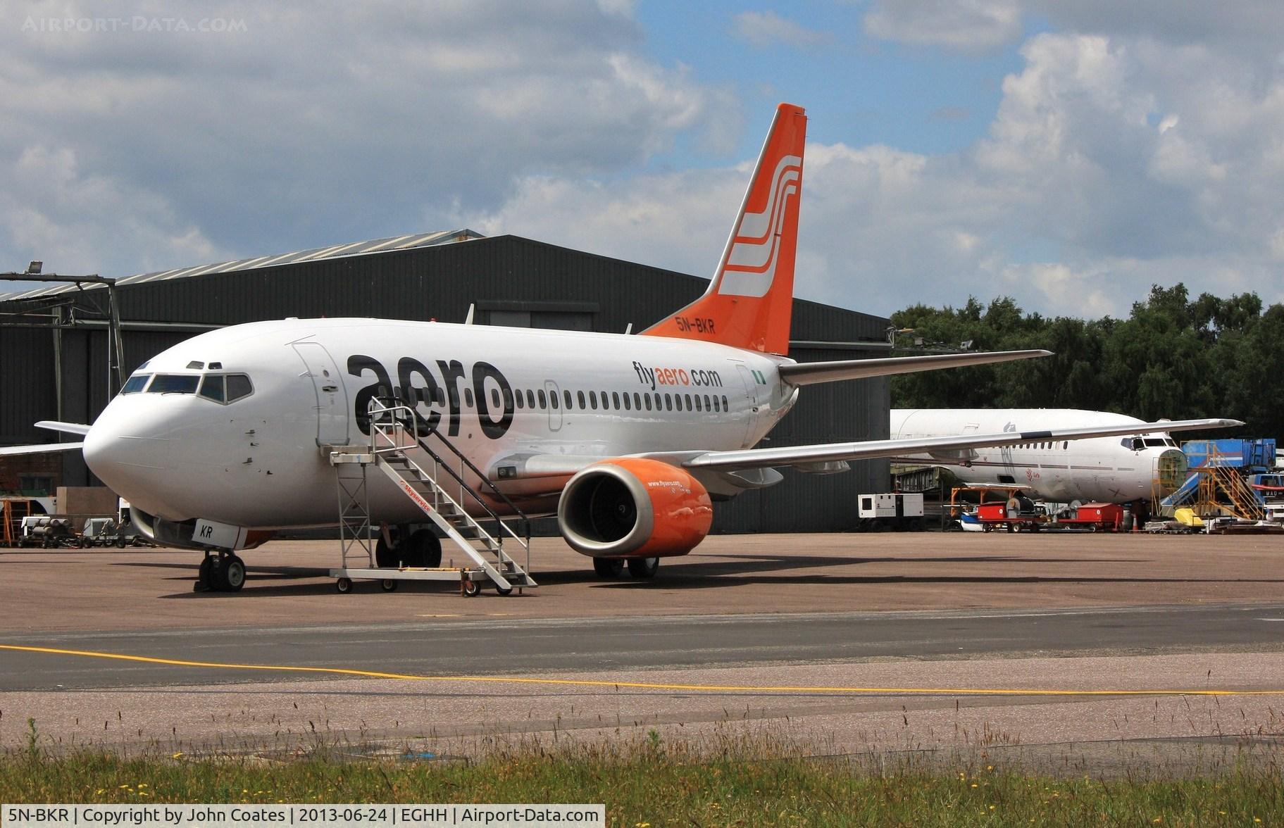 5N-BKR, 1993 Boeing 737-522 C/N 26699, Just resprayed to latest livery