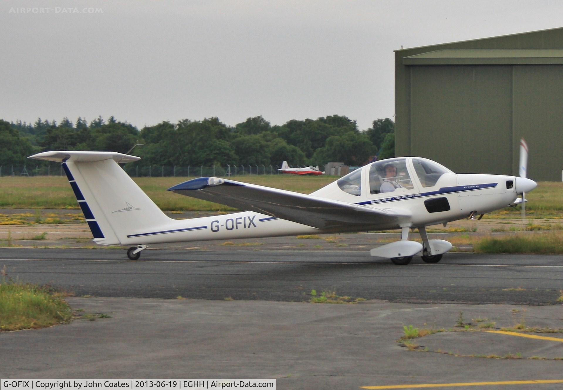 G-OFIX, 1985 Grob G-109B C/N 6394, Visitor departing BHandling