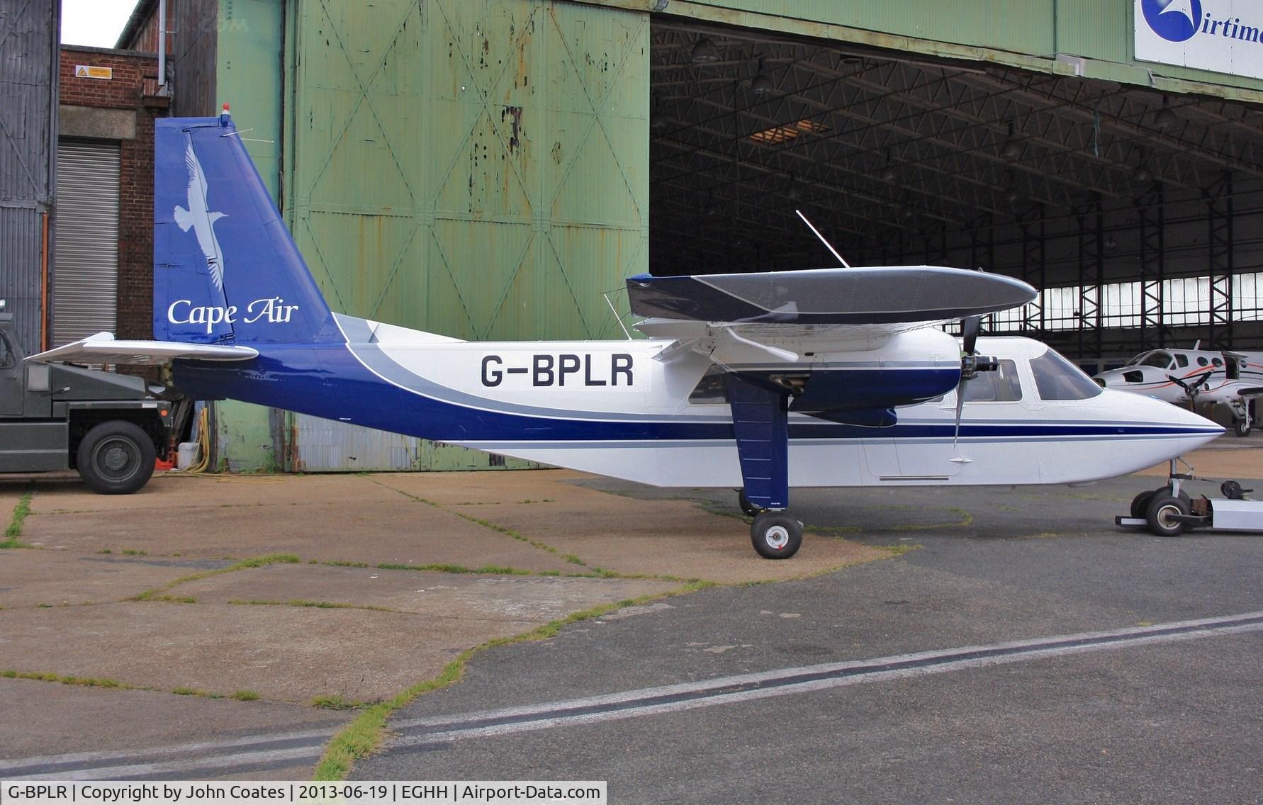 G-BPLR, 1989 Pilatus Britten-Norman BN-2B-20 Islander C/N 2209, Just resprayed in Cape Air livery awaiting delivery via Cumbernauld.