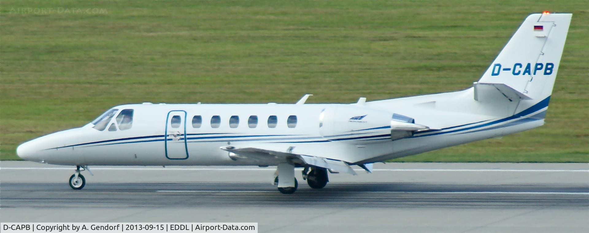 D-CAPB, 2009 Cessna 560 Citation Encore+ C/N 560-0816, Aerowest (untitled), seen here after landing at Düsseldorf Int´l(EDDL)