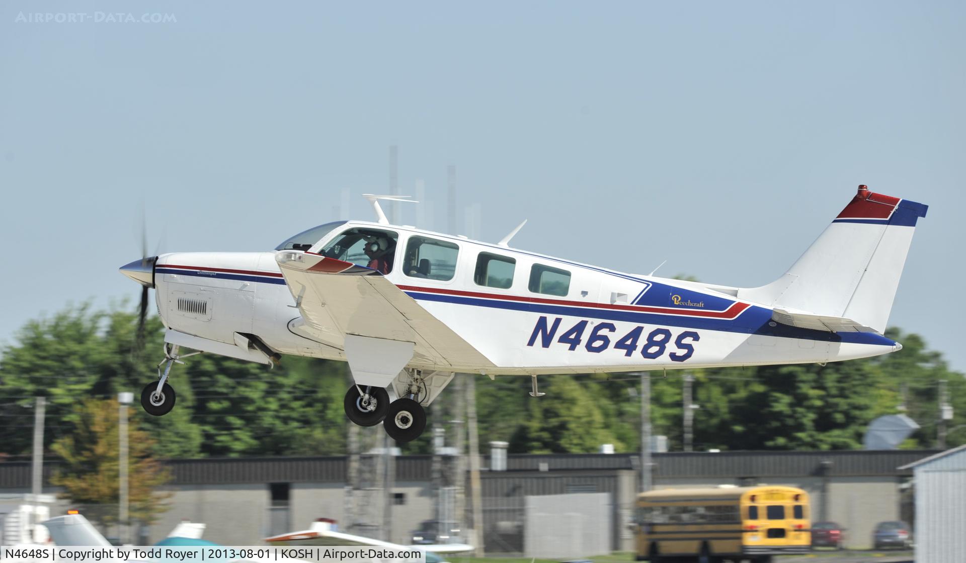 N4648S, 1975 Beech A36 Bonanza 36 C/N E-767, Airventure 2013