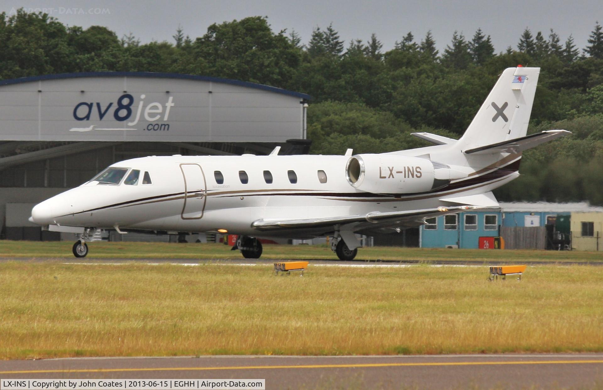 LX-INS, 2007 Cessna 560 Citation Excel C/N 560-5727, Departing on 26
