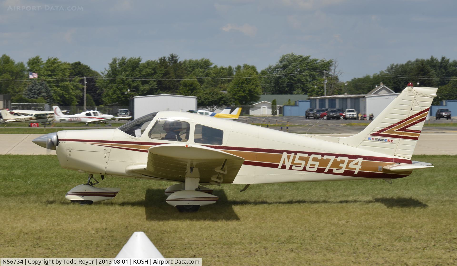 N56734, 1973 Piper PA-28-140 C/N 28-7425028, Airventure 2013