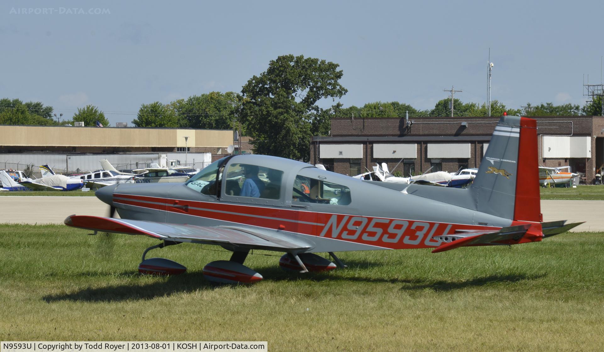 N9593U, 1976 Grumman American AA-5A Cheetah C/N AA5A-0093, Airventure 2013