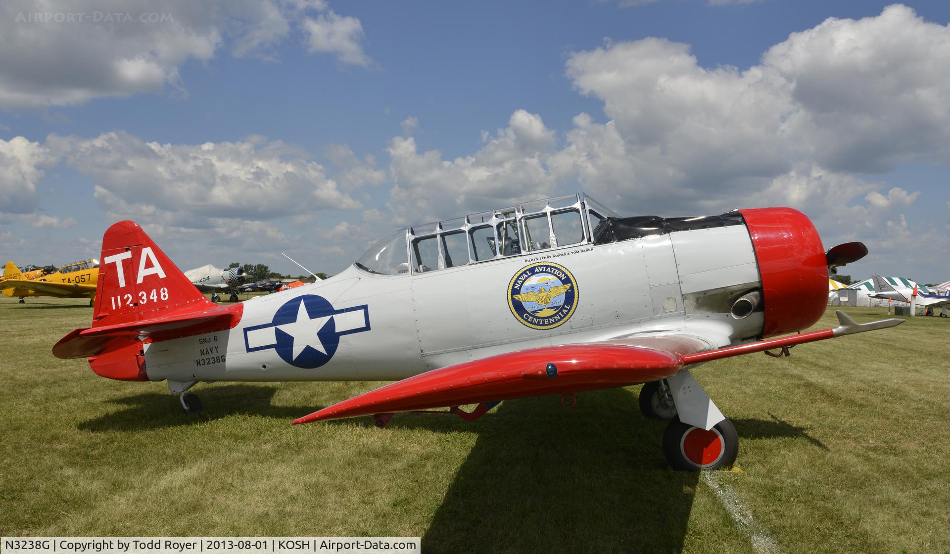 N3238G, 1959 North American SNJ-6 Texan C/N 121-43202, Airventure 2013