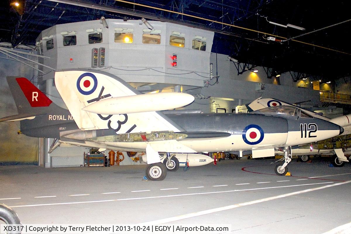 XD317, Supermarine Scimitar F.1 C/N Not found XD317, Displayed at the Fleet Air Arm Museum at Yeovilton
