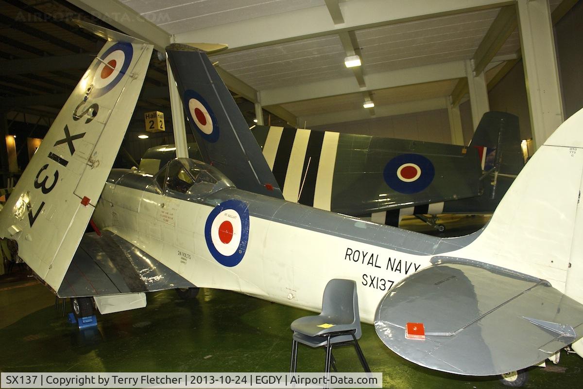 SX137, Supermarine 395 Seafire F.XVII C/N WASE1.5325, Displayed at the Fleet Air Arm Museum at Yeovilton