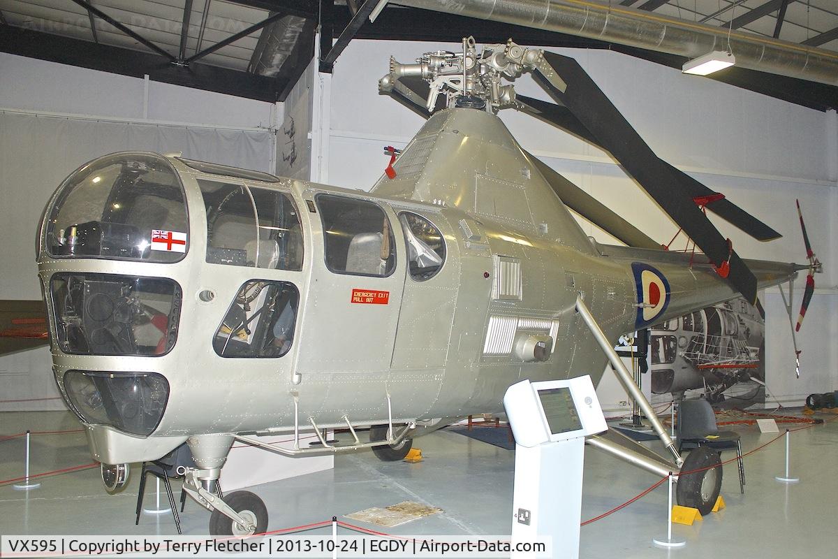 VX595, Westland Dragonfly HR.1 C/N WA/H/008, Displayed at the Fleet Air Arm Museum at Yeovilton