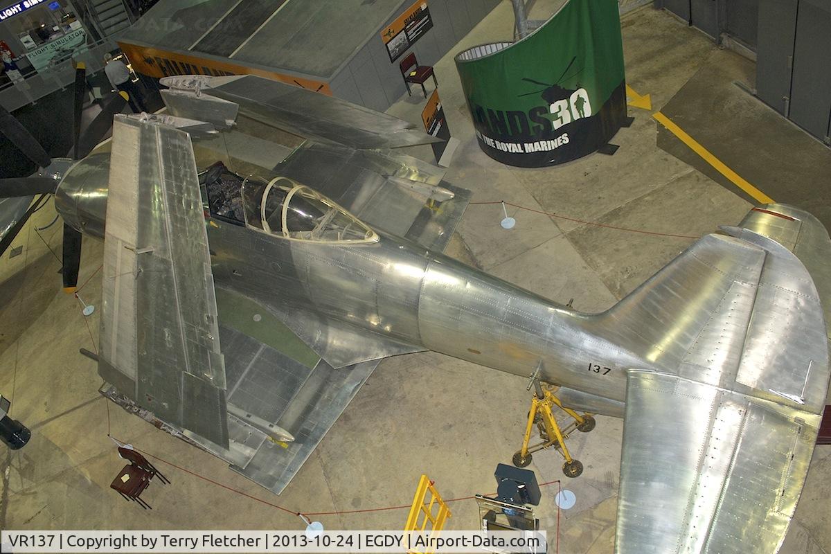 VR137, 1947 Westland Wyvern TF1 C/N Not known, Displayed at the Fleet Air Arm Museum at Yeovilton