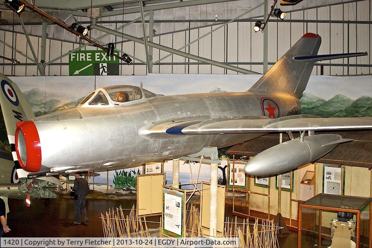 1420, PZL-Mielec Lim-2 (MiG-15bis) C/N 1B01420, Displayed at the Fleet Air Arm Museum at Yeovilton