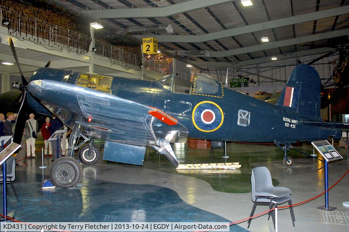 KD431, Goodyear FG-1D Corsair Mk.IV C/N 1871, Displayed at the Fleet Air Arm Museum at Yeovilton