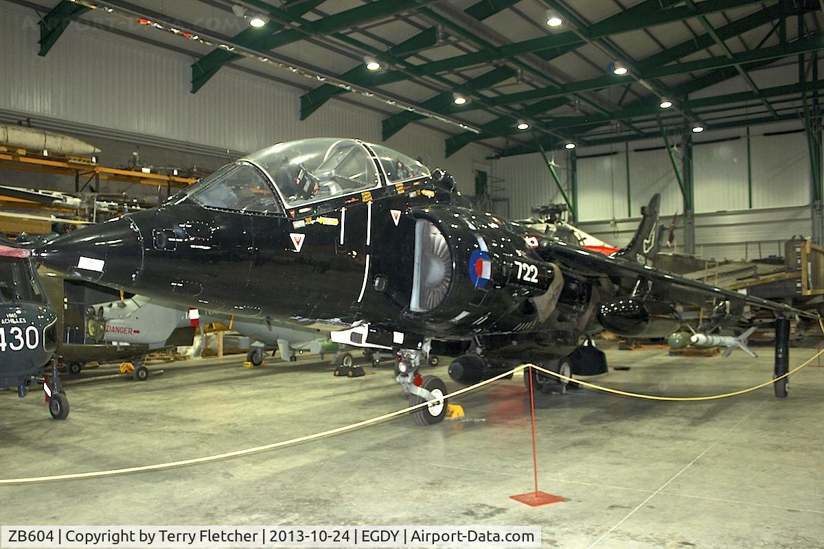 ZB604, 1983 British Aerospace Harrier T.8 C/N 212036, Displayed at the Fleet Air Arm Museum at Yeovilton