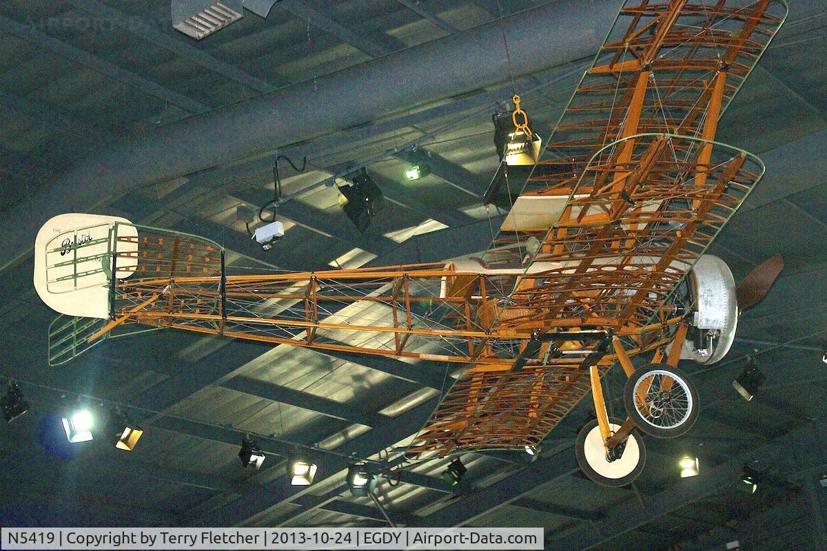 N5419, Bristol Scout Replica C/N 01, Displayed at the Fleet Air Arm Museum at Yeovilton
