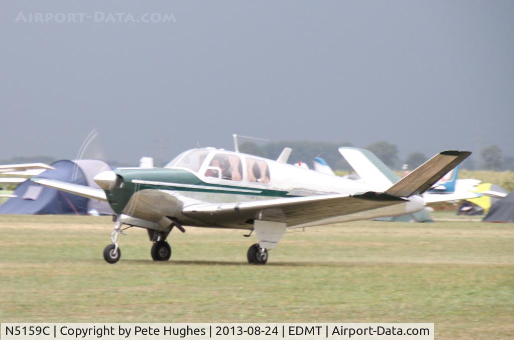 N5159C, 1950 Beech B35 C/N D-2444, N5159C, beautiful 1950 Bonanza departing Tankosh 2013, Tannheim