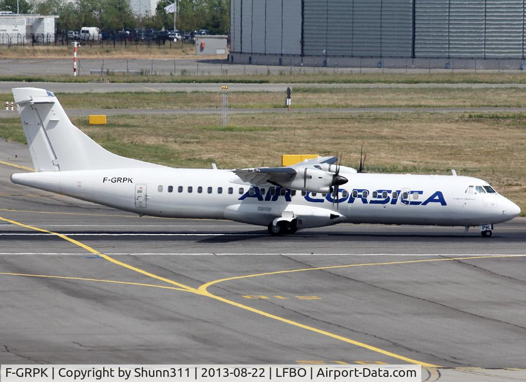 F-GRPK, 2006 ATR 72-212A C/N 727, Lining up rwy 14R for departure...
