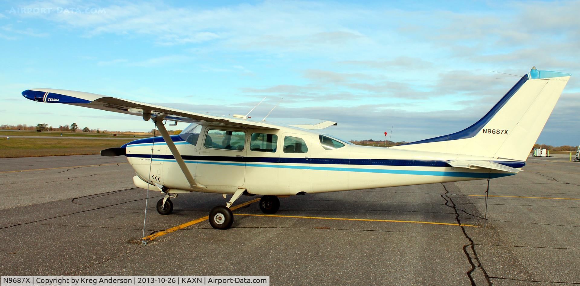 N9687X, 1962 Cessna 210B C/N 21057987, Cessna 210B Centurion on the line.