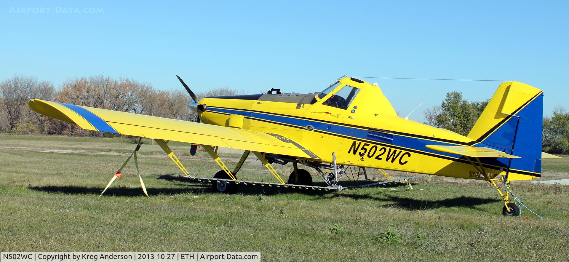 N502WC, 2012 Air Tractor Inc AT-502B C/N 502B-2830, Air Tractor AT-502B tied down in Wheaton, MN.