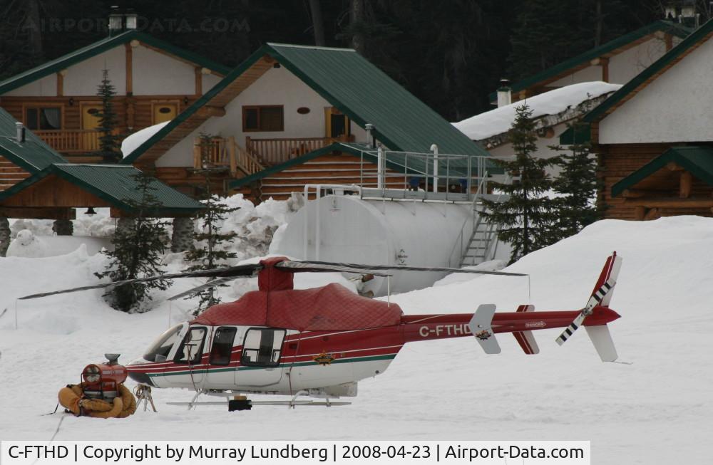 C-FTHD, 1997 Bell 407 C/N 53134, At Bell II Lodge on the Stewart-Cassiar Highway in northern British Columbia, working for Last Frontier Heliskiing.