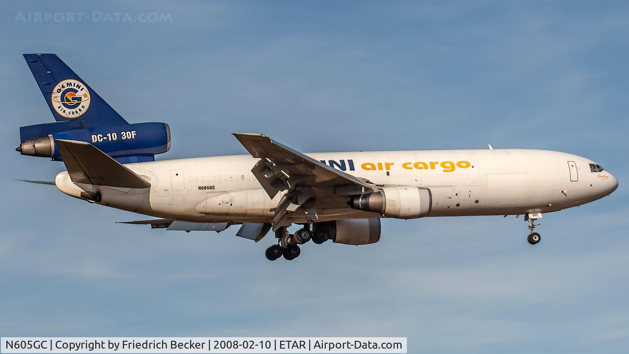 N605GC, 1974 McDonnell Douglas DC-10-30F C/N 47925, on final RW08