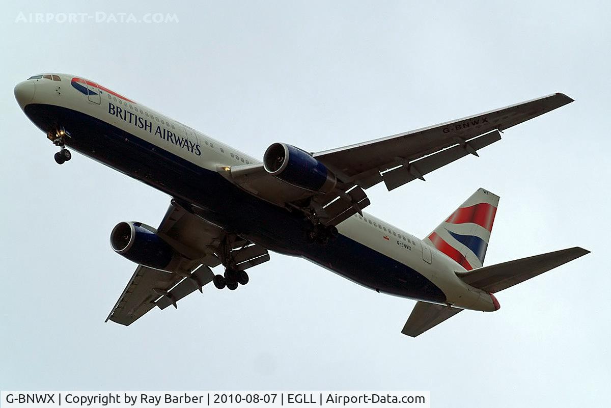 G-BNWX, 1994 Boeing 767-336 C/N 25832, Boeing 767-336ER [25832] (British Airways) Home~G 07/08/2010