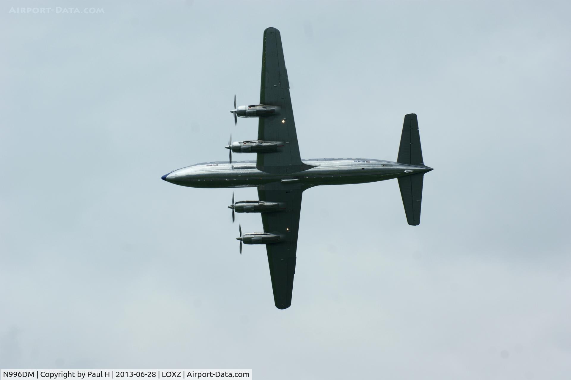 N996DM, 1958 Douglas DC-6B C/N 45563, Fast turn at Airpower11, LOXZ