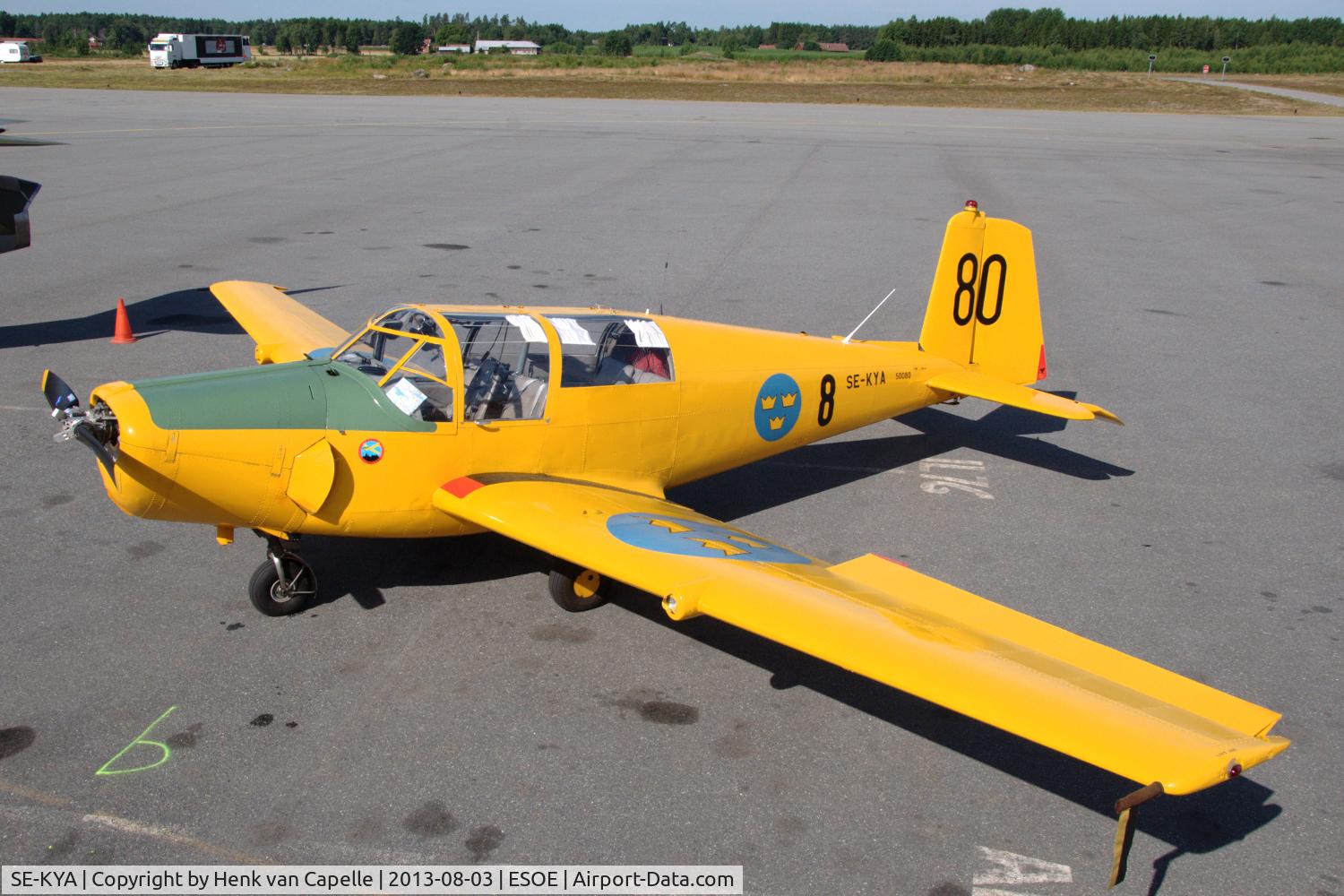 SE-KYA, 1960 Saab Sk.50C Safir C/N 91-395, Saab Safir parked at Örebro airport, Sweden.