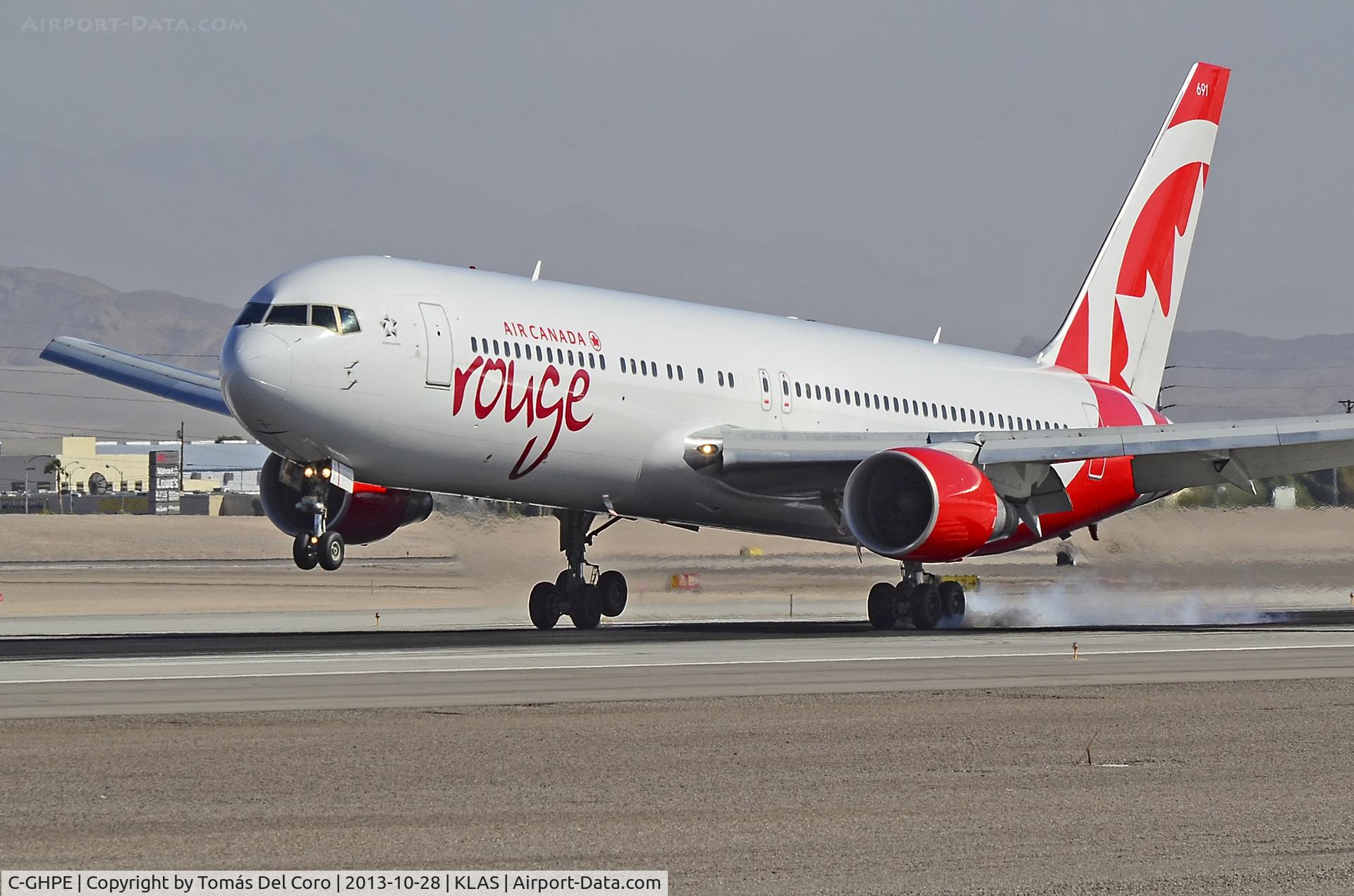 C-GHPE, 2003 Boeing 767-33A/ER C/N 33423, C-GHPE Air Canada Rouge Boeing 767-33A(ER) - cn 33423 / ln 897

Las Vegas - McCarran International (LAS / KLAS)
USA - Nevada, October 28, 2013
Photo: Tomás Del Coro